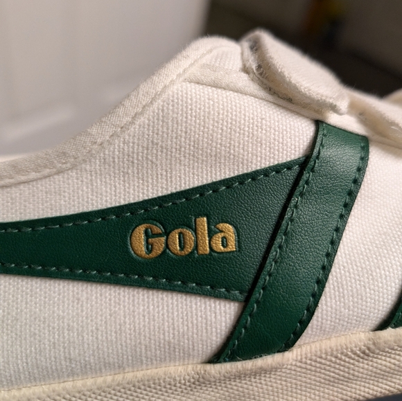 Gola Coaster white and green Velcro closure sneakers - Picture 2 of 4
